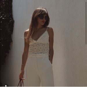 Zara new with tags Strappy crochet top